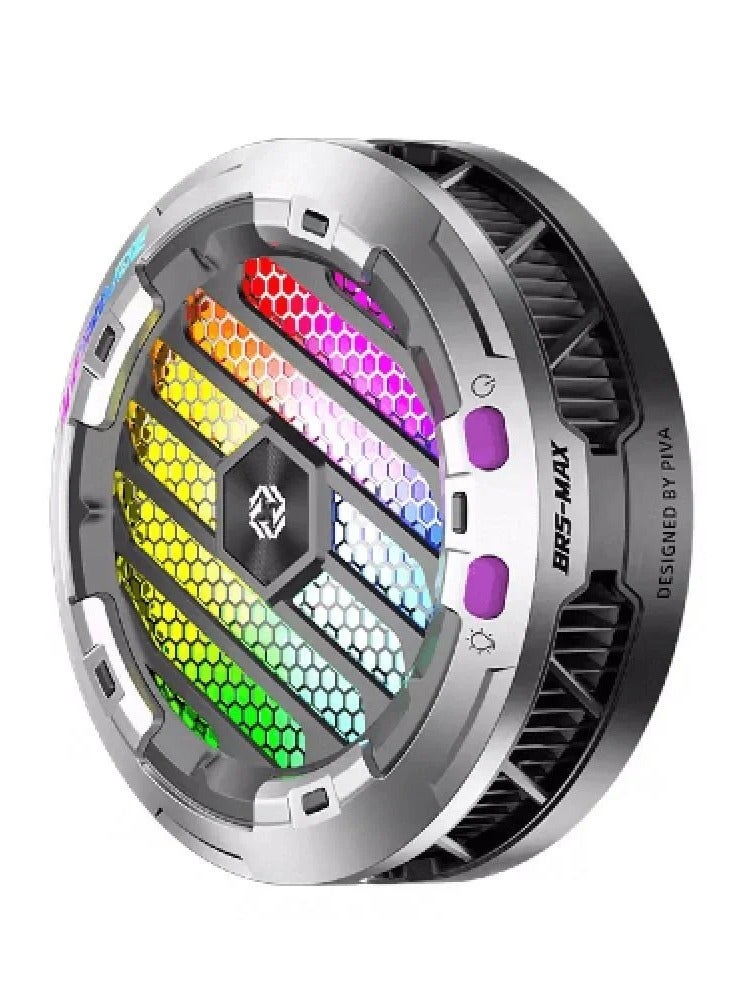 piva BR5-MAX PIVA iPad Cooling Fan with 3 speeds 30w to meet different cooling requirements and a light control button to adjust the lighting color, adding an atmosphere of fun during use and a magnetic iron piece helps to securely fix the fan on the iPad - Image 1